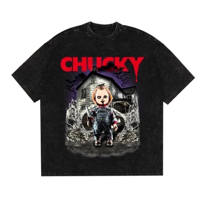 CHUCKY Oversize T-Shirt Wash Acid