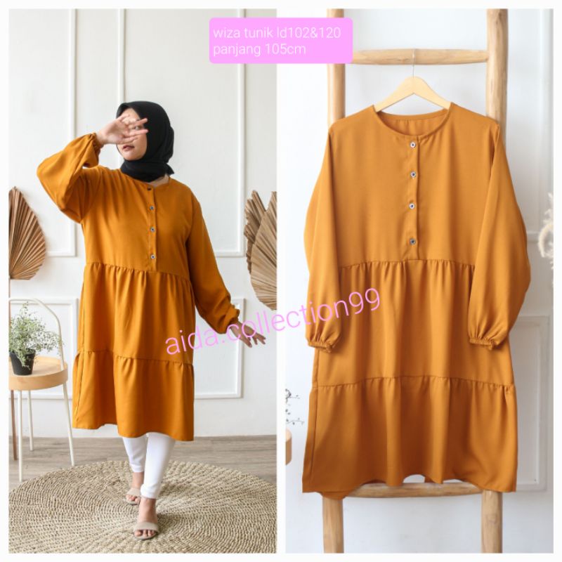 TUNIK JUMBO/TUNIK WIZA/BIG SIZE LD120&amp;LD102/ATASAN JUMBO/TUNIK HIJAB/ATASAN HIJAB/TUNIK TERLARIS/TUNIK HIJAB/TUNIK MUSLIM/BUSUI&amp;BUMIL/KERUT FULL KELILING/MIDI DRESS/COD!!!