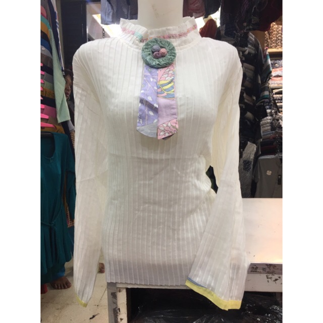 Atasan blus jumbo kira2 fit to xxl bahan sifon plisket polos