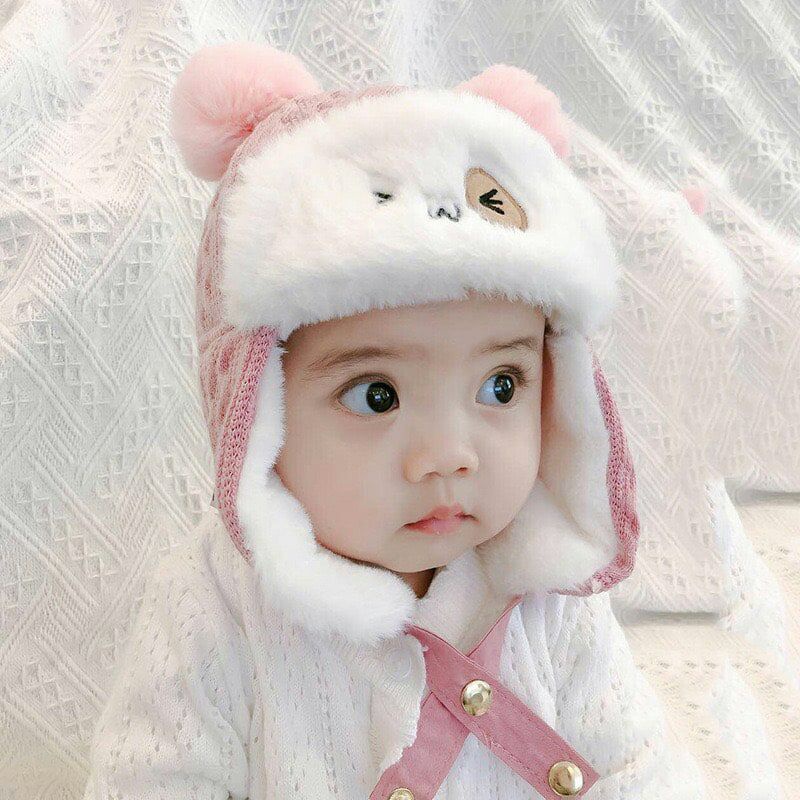 Topi Bayi Lucu - Topi Bulu Rajut Import M218