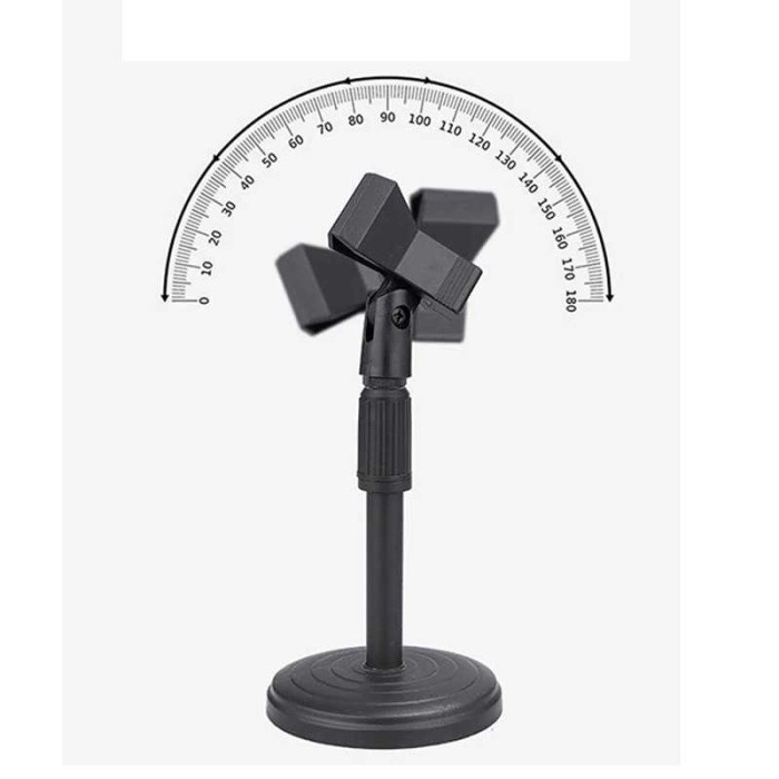 Stand Microphone Penyangga Mikrofon Desktop Disc Adjustable Height