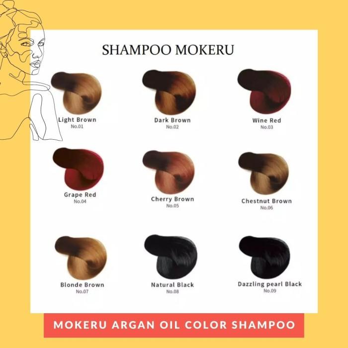 SHAMPOO PEWARNA RAMBUT |MOKERU Color Shampoo | Cat Semir Rambut Herbal