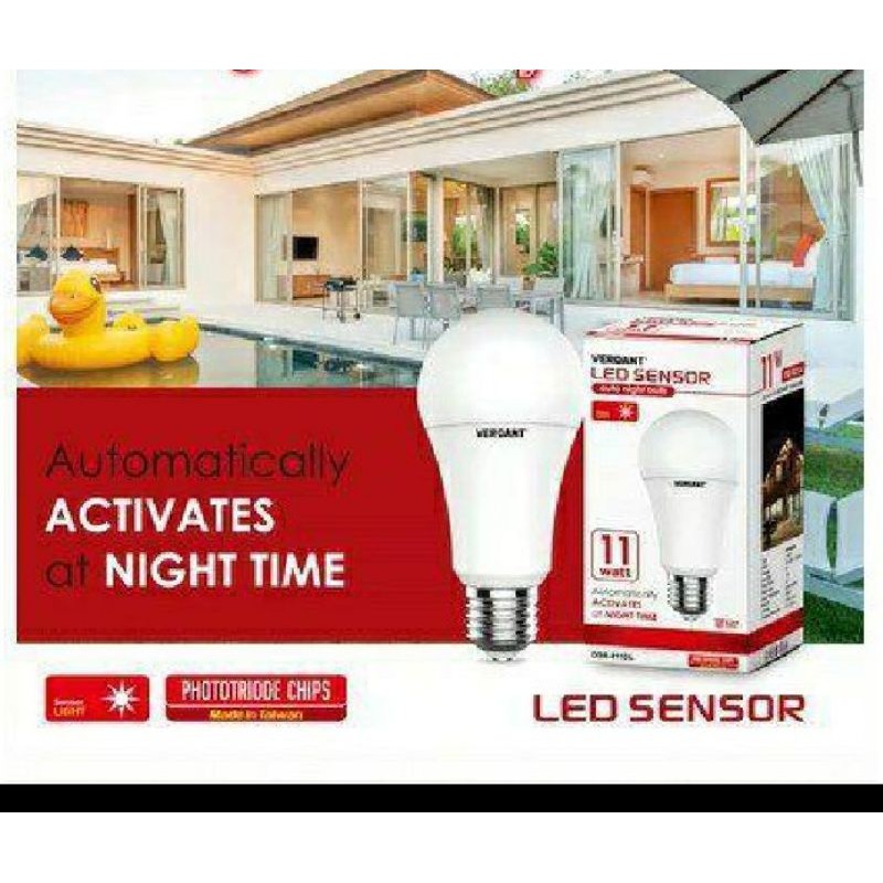 led sensor cahaya 9w verdant