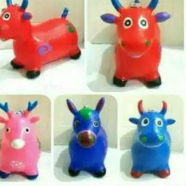 BDK Mainan Anak Kuda Kudaan tunggang Karet Bunyi Musik  .