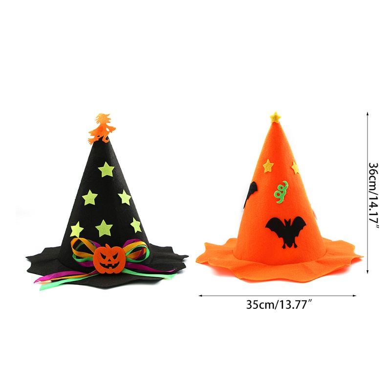 Zzz Topi Penyihir Anak Perempuan Motif Labu / Kelelawar Untuk Cosplay / Halloween