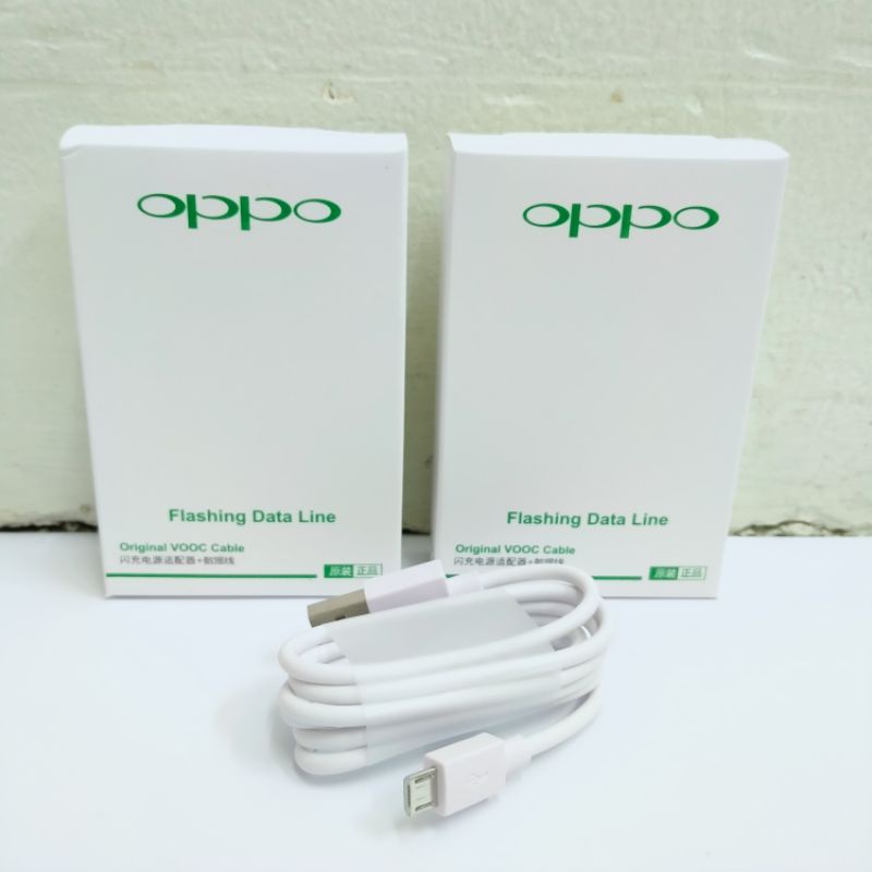 Kabel Data Charger OPPO F3 F5 F7 F9 Fast Charging Micro USB 2A Original Data Cable