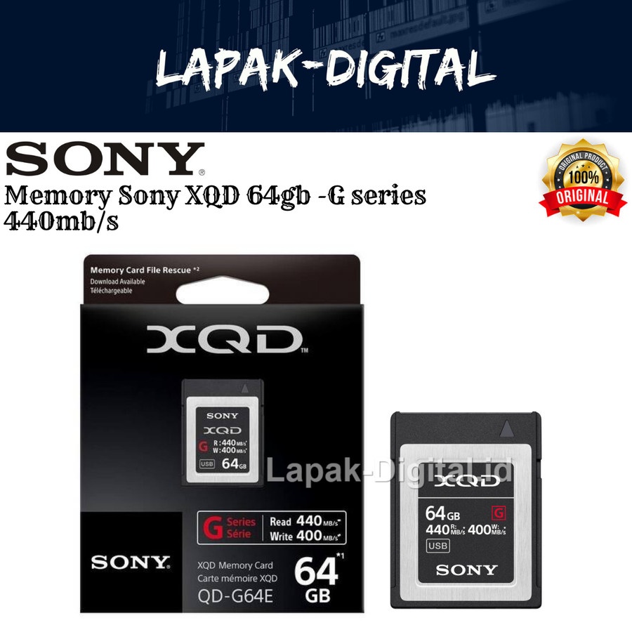 Sony XQD 64GB G Series (440MB/S) MEMORY ORIGINAL