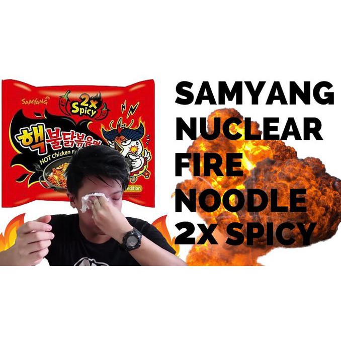 

Ready Stok Samyang 2X Hot Nuclear Fire Noodle Spicy Hot Chicken Flavor Ramen