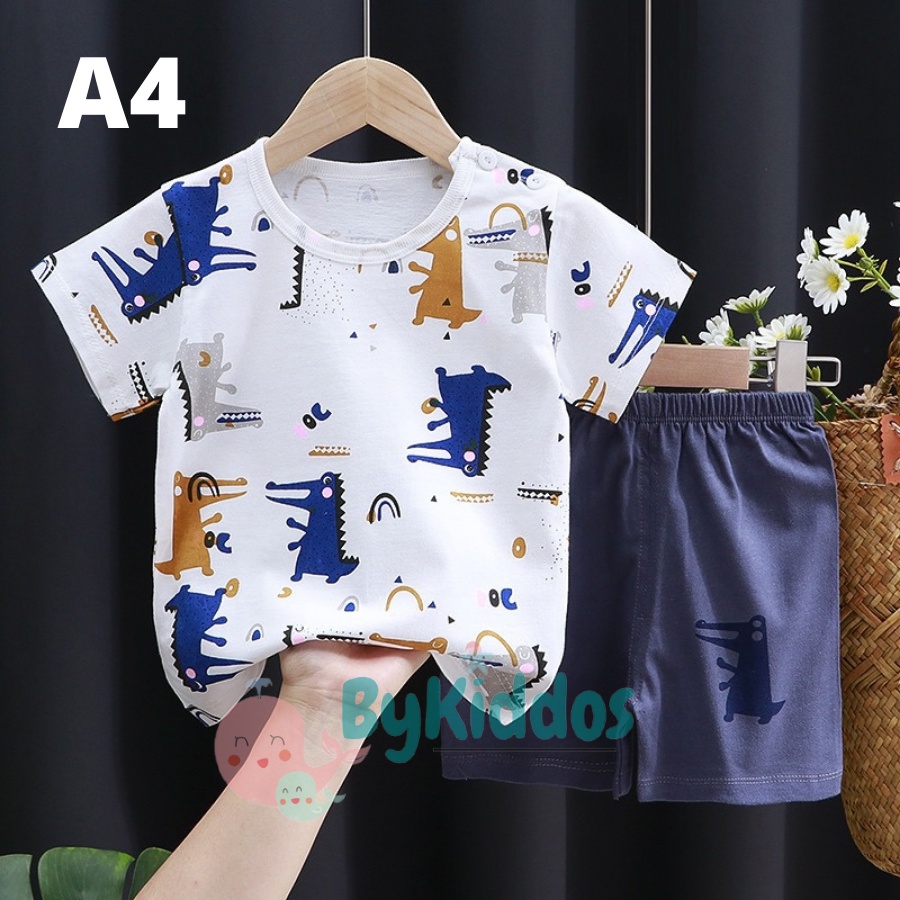 ByKiddos - Setelan Baju Bayi Impor / Baju Anak Laki-laki / Setelan Kaos Anak / Baju Bayi Lengan Pendek PART 1