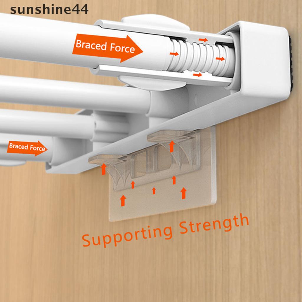 Sunshine 1PC Klip Penjepit Rak Dinding Dengan Perekat