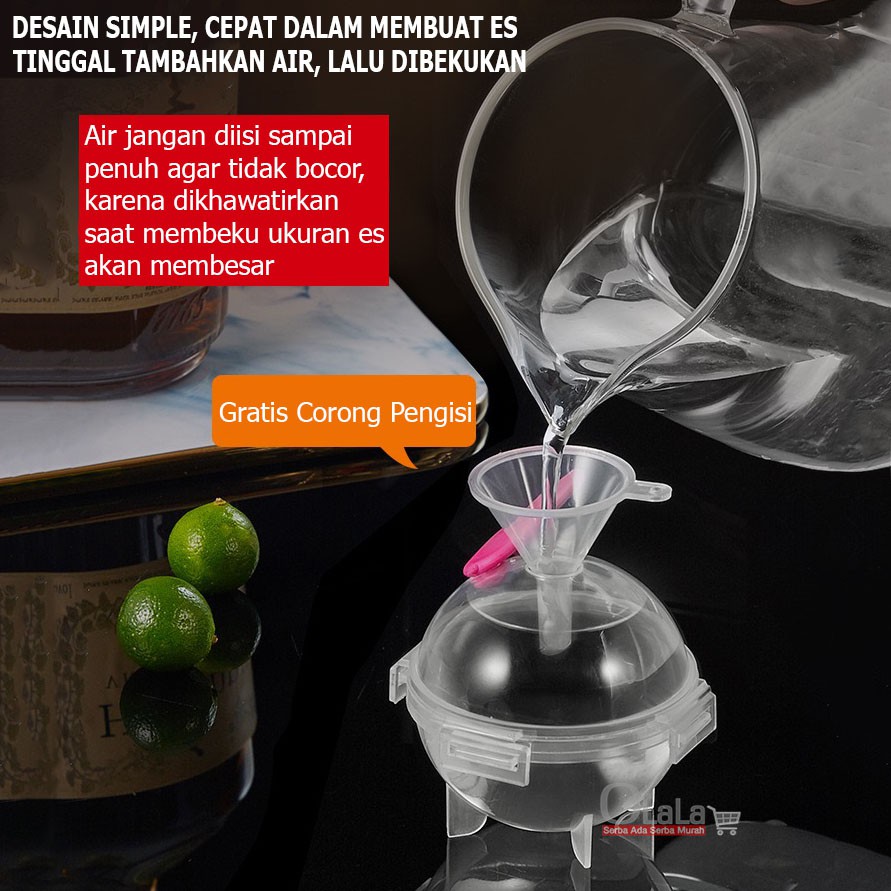 ALAT CETAKAN ES BATU MOTIF CUBE BULAT (4PCS) OLL-1165