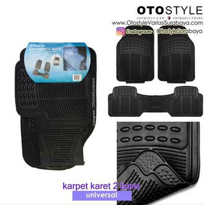 Karpet karet lantai mobil universal CONTINENTAL cocok untuk semua jenis mobil depan tengah 2 baris