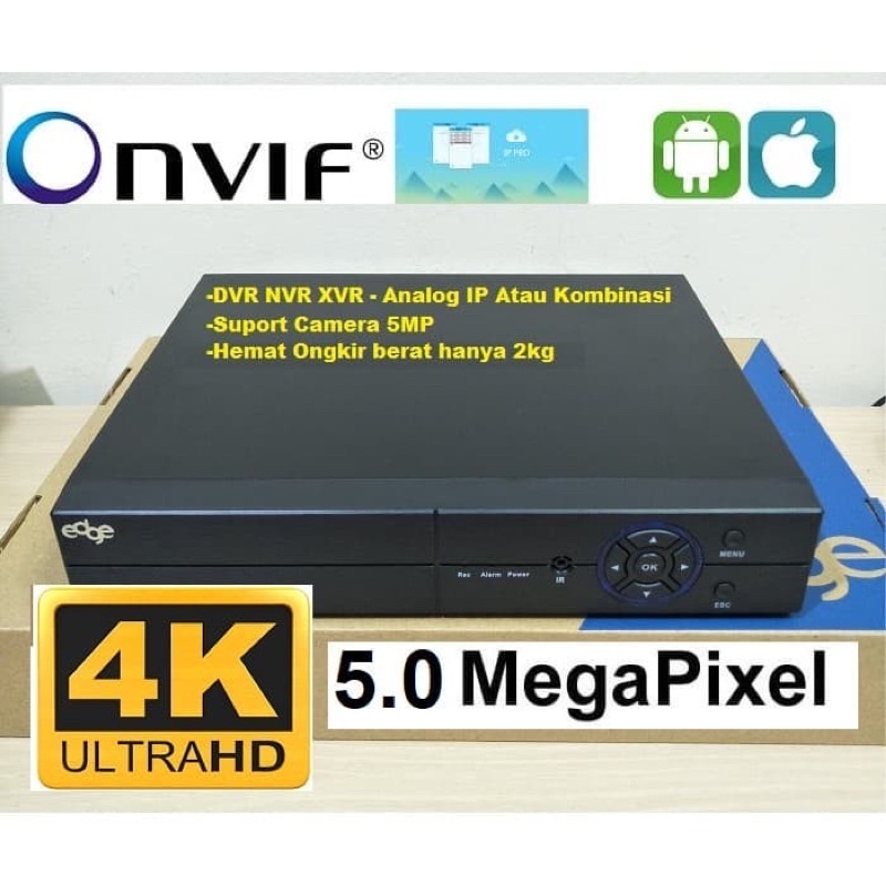 DVR NVR XVR CCTV Edge 8CH Suport All Kamera IP Analog TVI CVI AHD 5MP