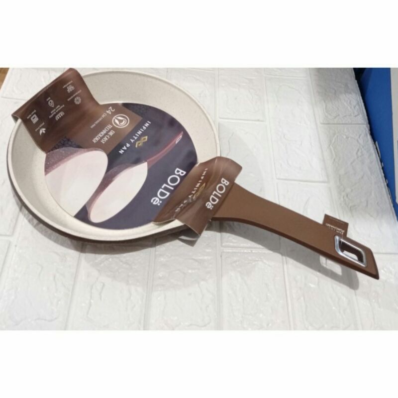 BOLDe Infinity Pan Fry Pan 24cm Gold Diecast Pan Penggorengan Teflon