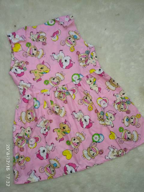 Dress kutung anak 1-5th Katun Catra Termurah / Dress catra Dress Kancing Pundak  / Dress Anak