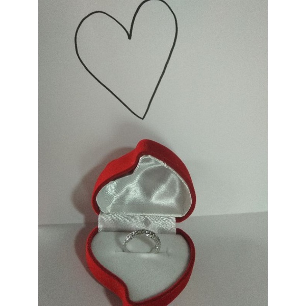 Cincin emas putih 750%