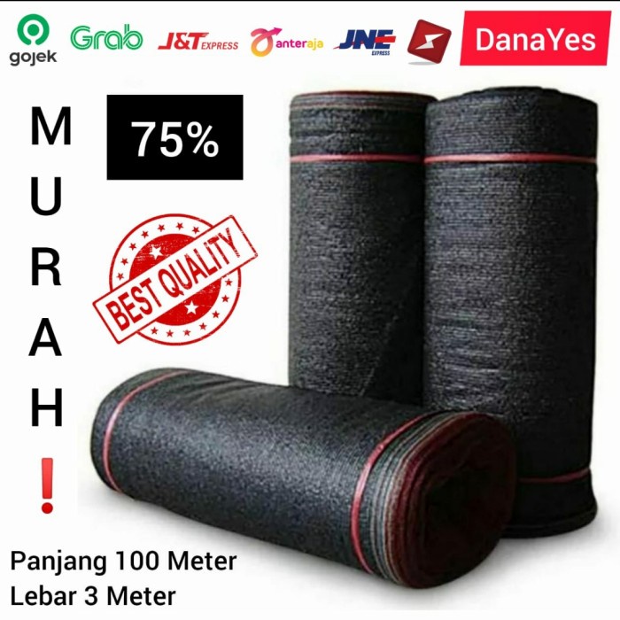Paranet 75% - Shadingnet 75 Persen - Lebar 3 Meter