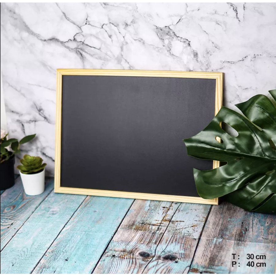 

Papan Tulis Black Board Kekinian CAFE Anak Sekolah Belajar Large 30x40cm