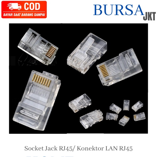 Konektor RJ45 LAN. Connector RJ 45. SATUAN ECERAN