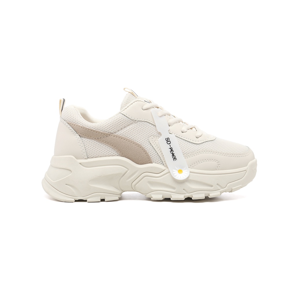 PVN Mingyu Sepatu Sneakers Wanita Casual Sport Shoes Cream 265-2