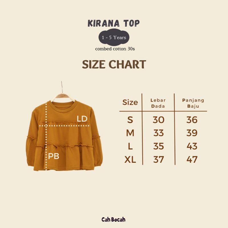 CAH BOCAH - KIRANA TOP - ATASAN ANAK - BAJU ANAK