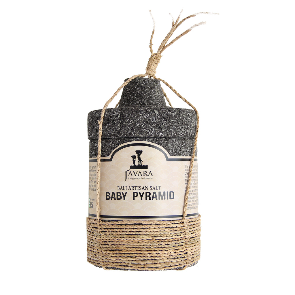 

Ready - Bali Artisan Baby Pyramid Salt Stone Jar 65 G