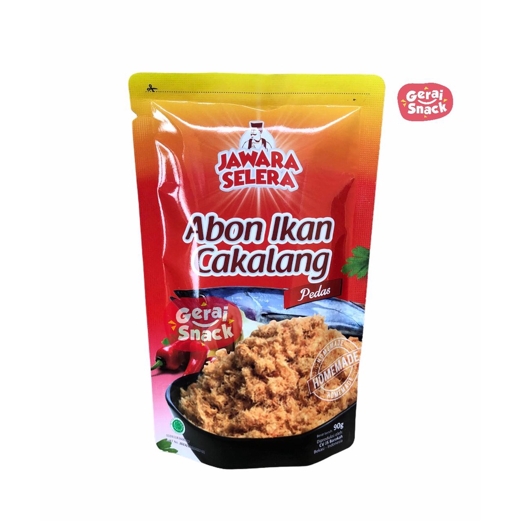 

Abon Ikan Cakalang Pedas Jawara Selera Home Made Best Seller 90 g