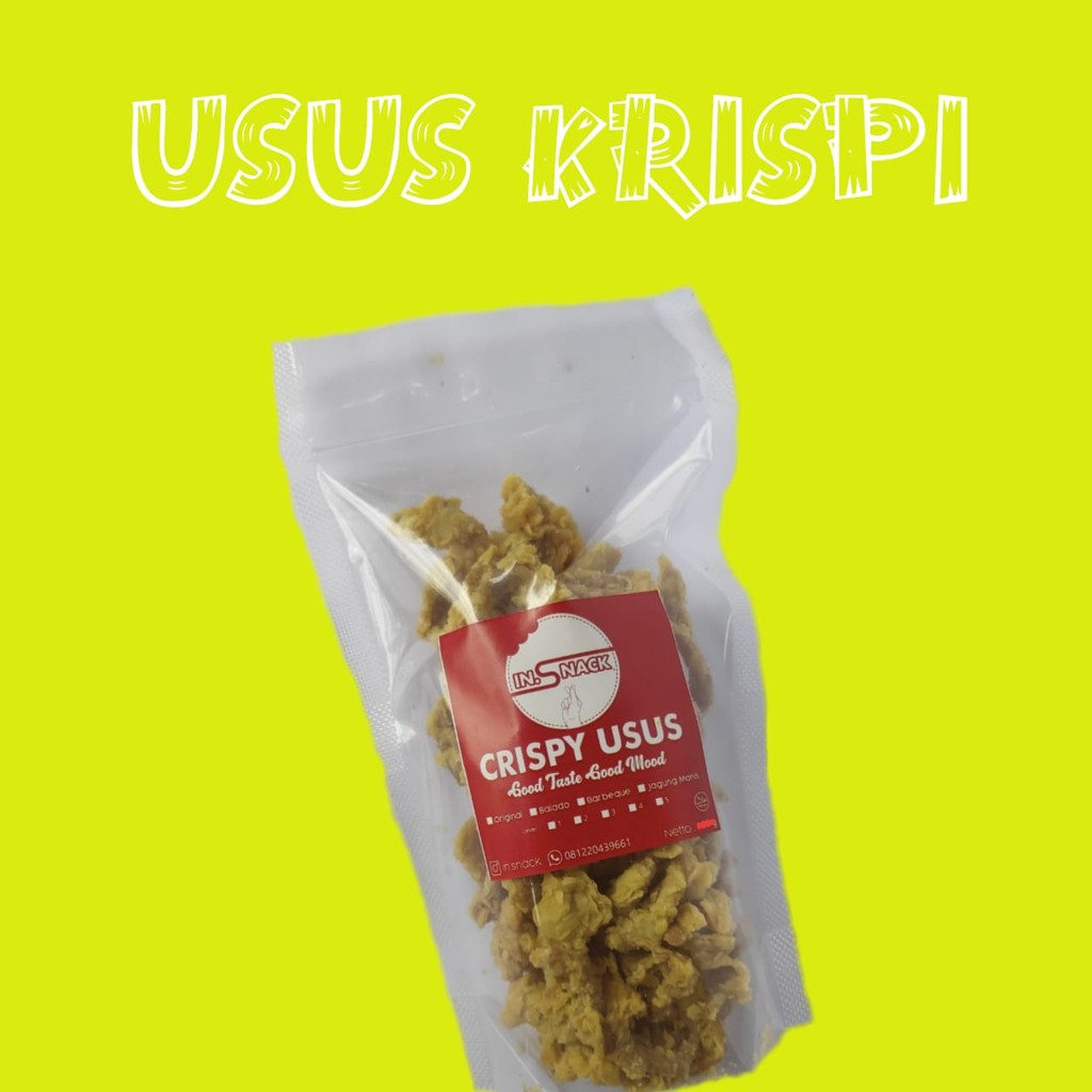 

USUS KRISPI / USUS AYAM / CEMILAN ENAK / VARIAN RASA/ORIGINAL/BALADO/BARBEQUE/HOTSPICY