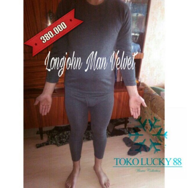 IMPORT MOLLAD Piyama Thermal Longjohn Baju Tidur musim dingin pakaian baju winter velvet (lapis bulu full tebal)