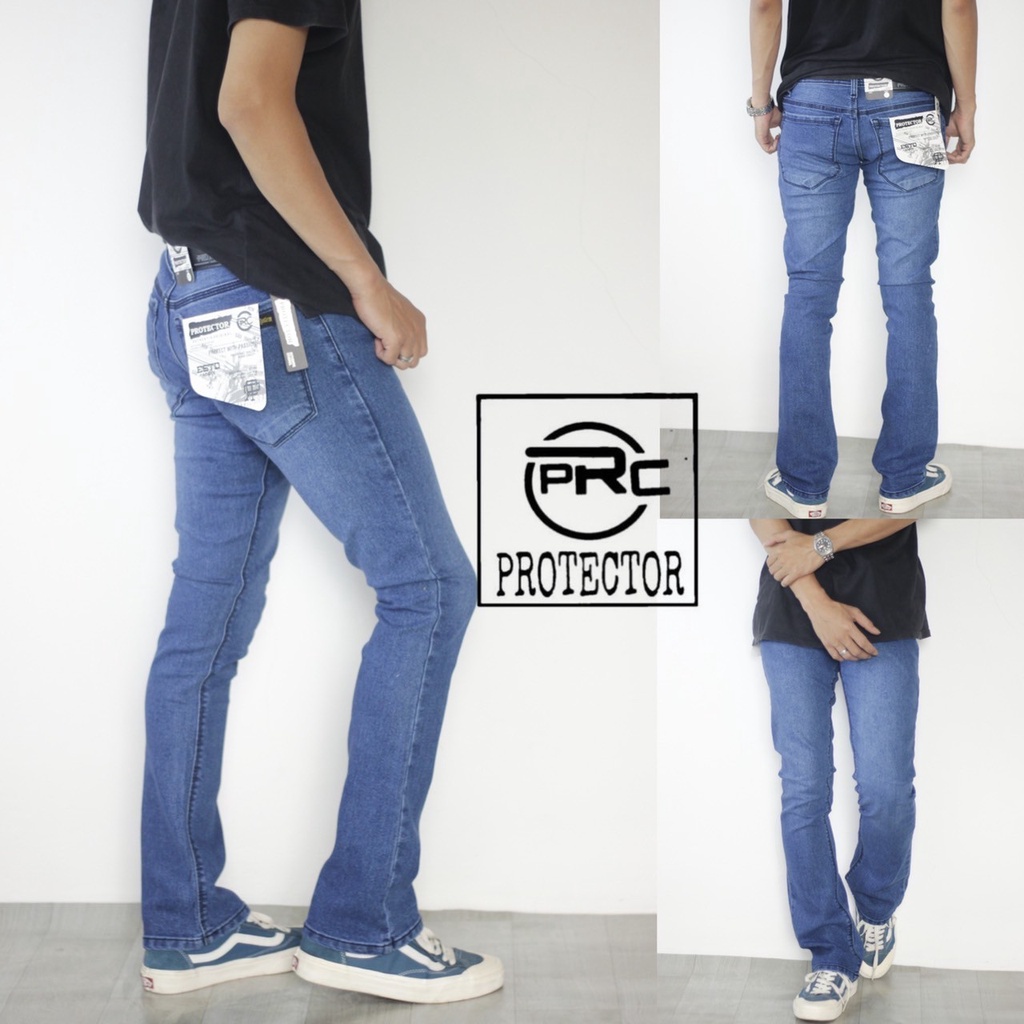 Protector Denim - Celana Jeans Cutbray Pria / Celana Jeans Bootcut / Celana Panjang Pria Model Cutbray / Jeans Cutbray Pria