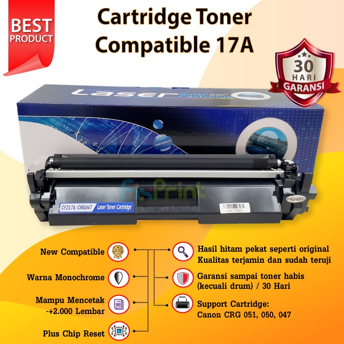 Cartridge Toner HP 17A CF217A Tinta Printer M102 M130 M130fw M102a M130a M130nw M102w M130fn MF266dn