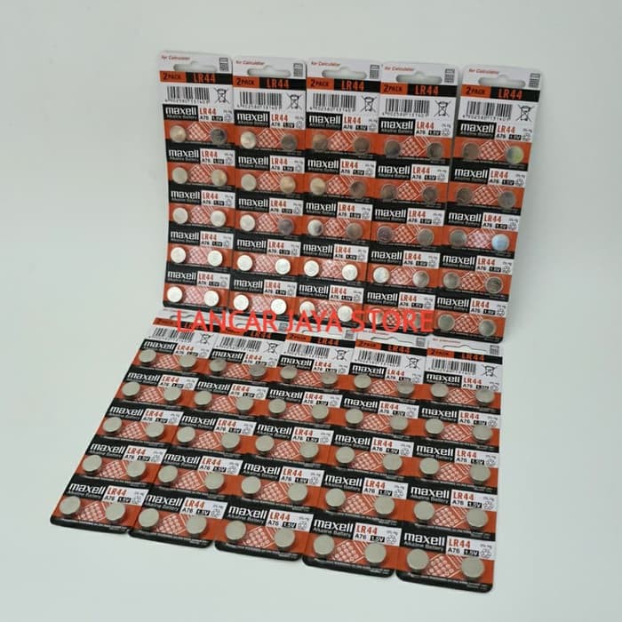Baterai Maxell LR44/ Batrai Kancing Maxell LR-44 Original