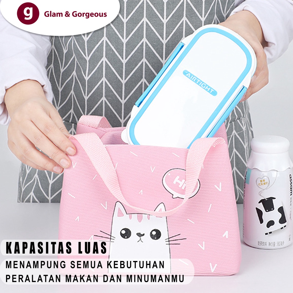 Tas Makan Lunch Box Kotak Makanan Anak Tahan Panas Praktis Motif TM020