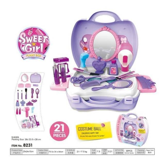 Mainan Make Up Set Anak Beauty Set Alat Dandan Dresser Mainan Make Up Set Anak Beauty Set Alat Dandan Dresser
