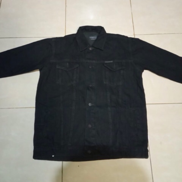 Roughneck denim jaket hitam XL