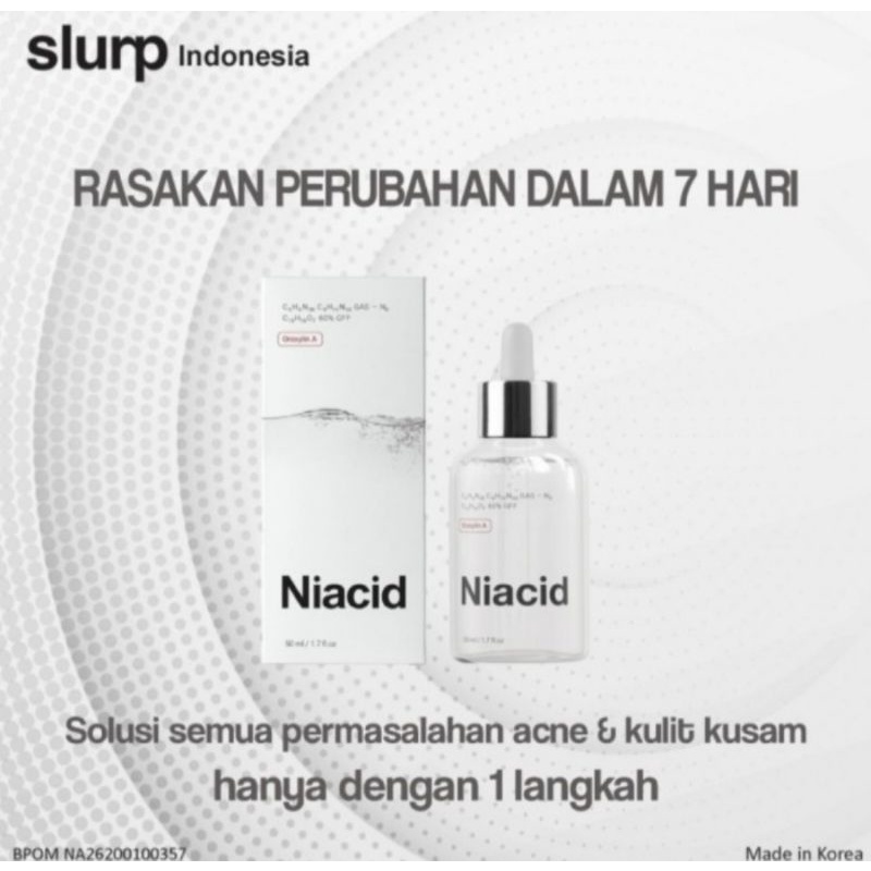 Niacid Serum Original Asli 20ml | Niacid Serum By Slurp