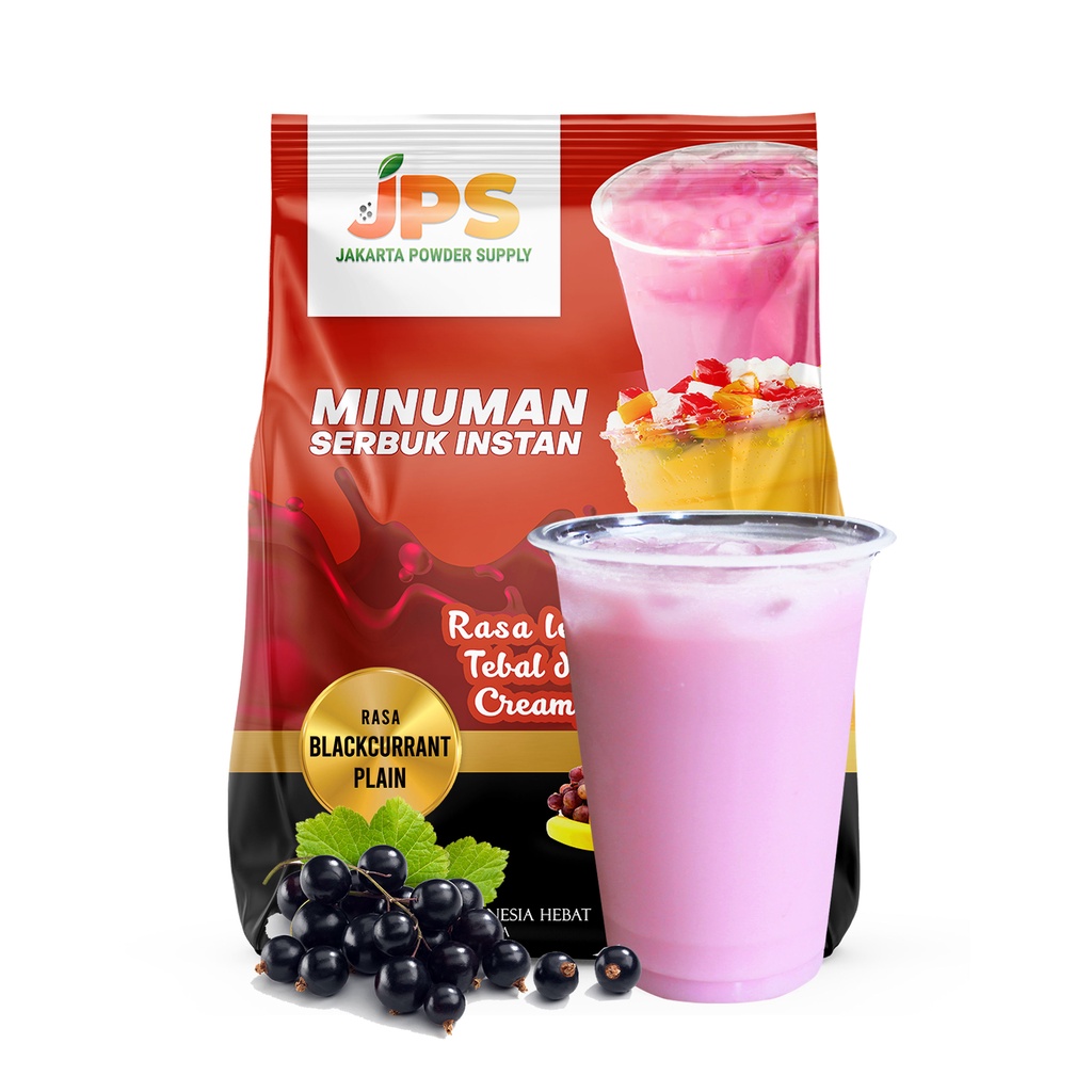

JPS Blackcurrant Plain Serbuk Powder Bubuk Minuman 1 Kg