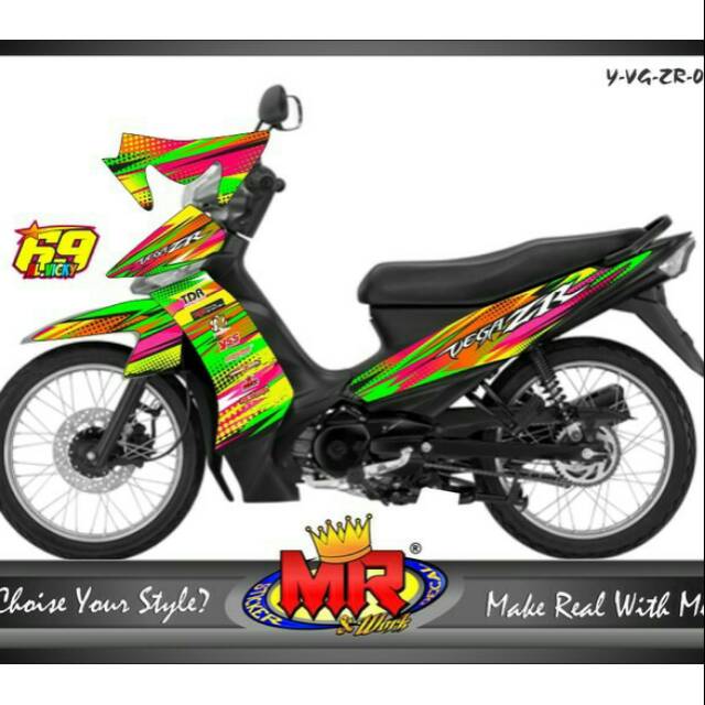 Decal Dekal Vega Zr Stiker Sticker Desain Keren Dan Racing Look V