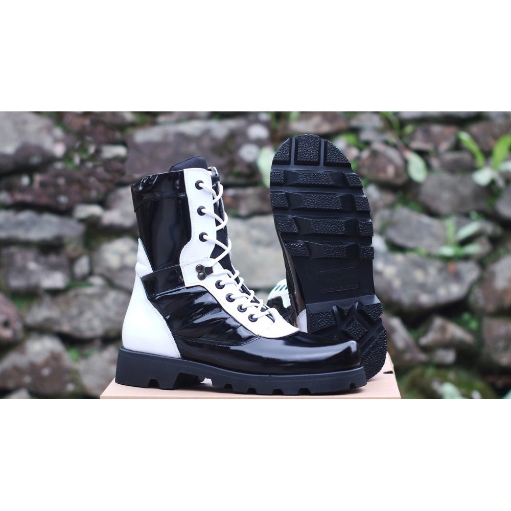 

PROMO ZIMZAM PDL PDH BOOTS SAFETY PROVOST FORCE KULIT ASLI WORKING TNI POLRI MILITER MURAH TERLARIS
