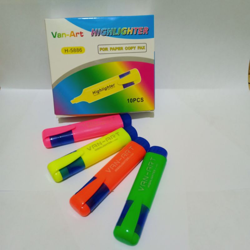 

SATU PACK ( 10 PCS ) Highlighter Stabilo Satu Warna Sunwell / Vanco / Van-Art Murah