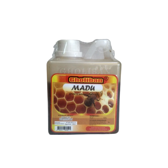 

Madu Gholiban Madu Hutan Kalimantan Gholiban 500 Gram / 500gr Original Botol Huruf Timbul Gholiban