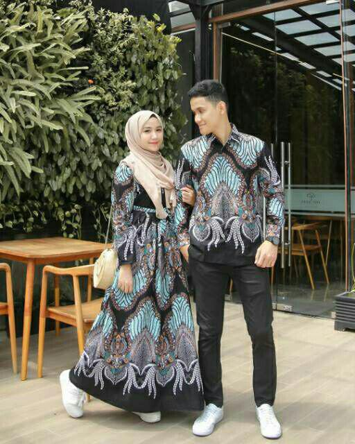 Family Set Batik Couple Delima Gamis Sogan Batika Cendrawasih  #19 Couple Asmiranda