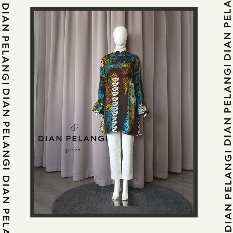 DIAN PELANGI HAWA TUNIK WANIITA VISCOS ABSTRAK ATASAN MUSLIM