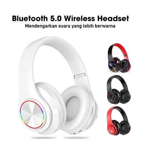 Headphone Bluetooth Wireless Headset LED B39