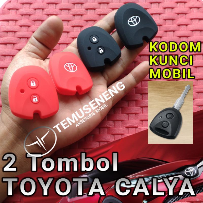 Kondom Kunci Mobil Cover Sarung Casing Remot Mobil Toyota Calya 2 Tombol