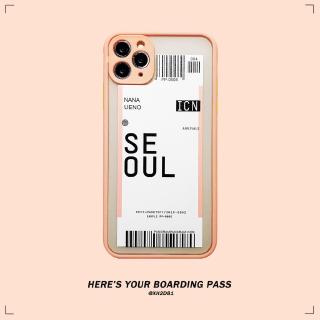 Casing Gambar Tiket Pesawat Untuk Iphone 11 Pro Max 6 6s 7