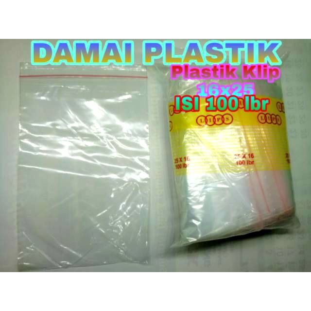 Plastik Klip Ziplock bag Clip  16x25 CM Sealer PE Bening Bungkus Snack 16 x 25