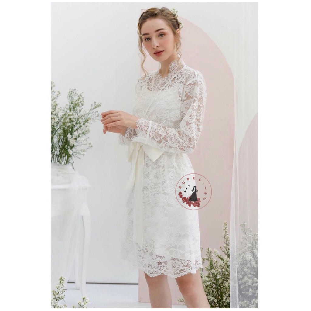 Neisy Robe - Kimono Pengantin Brokat Pendek / Bride Robe / Kimono / Robe / Robes / Prewedding / Mate