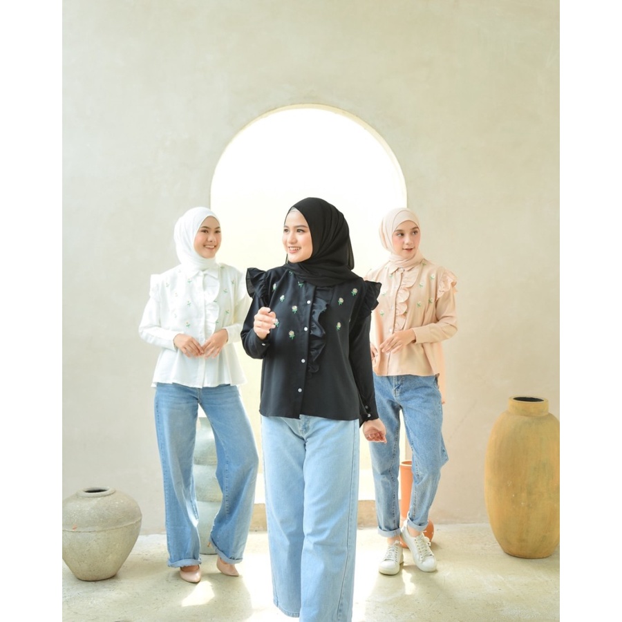 BLOUSE KOREA - SAKA BLOUSE - ATASAN WANITA - PAKAIAN TERLARIS - KOREAN STYLE - PAKAIAN WANITA