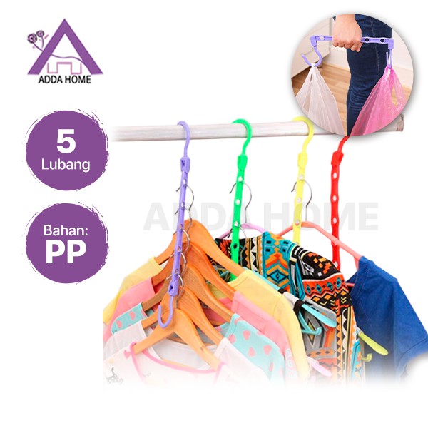 Adda Home - Gantungan Hanger 5 Lubang Praktis